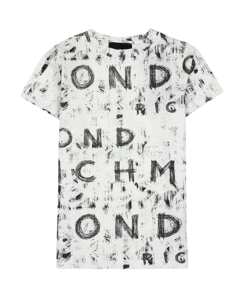 T-shirt con pattern ton sur ton