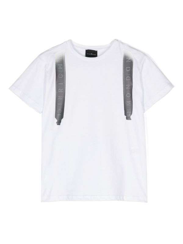 John Richmond kids T-shirt con stampa sul davanti e sul retro