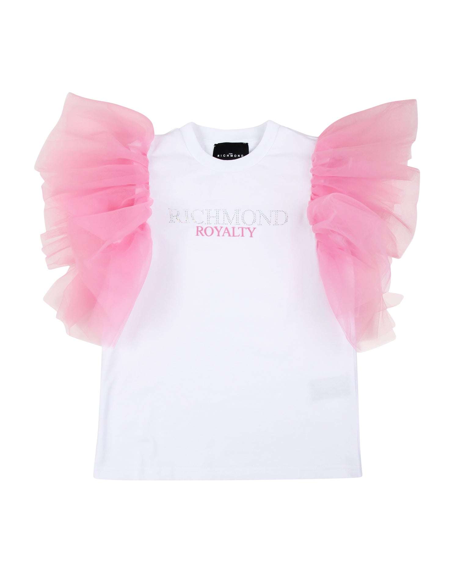 John Richmond kids T-shirt con volant in tulle