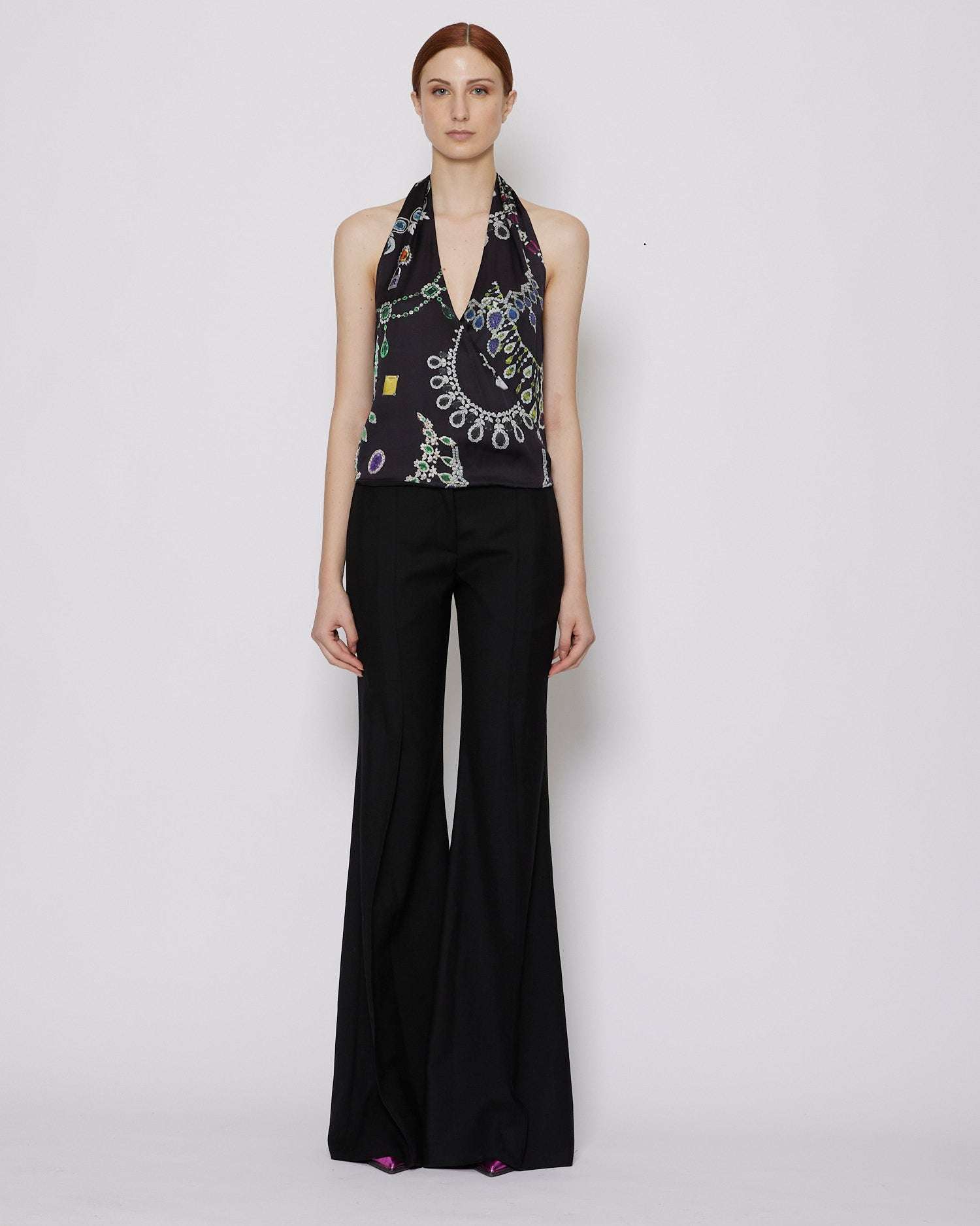 John Richmond Top gilet con collo halter